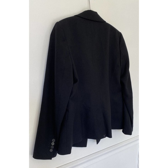 Talbots Blazer Jacket Women 2 Petite Black Wool Double Breasted Gold Button VTG - Picture 11 of 12